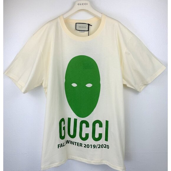 NWT Gucci Manifesto Mask Print Oversized Cotton T-Shirt in White Size XXL - Picture 5 of 13